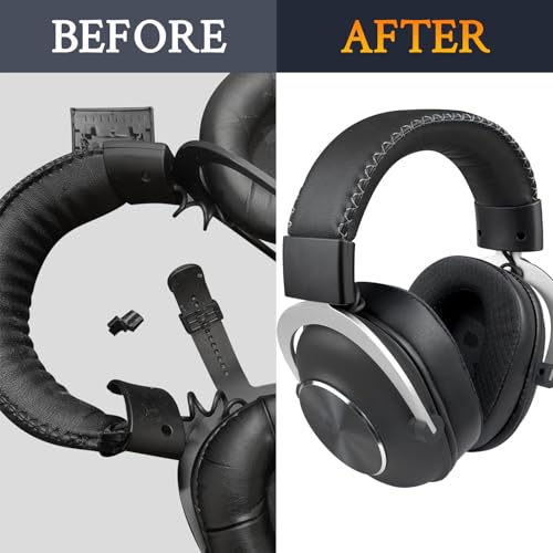 SOULWIT cubierta lateral para diadema para auriculares Logitech G PRO/G Prox, kit de reparación de tapas finales - Negro miniatura 6