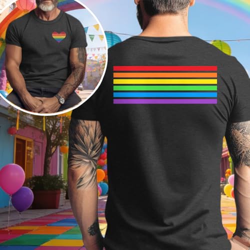 Image of Ithalt Pride Tank Top for Women LGBT Rainbow Flag Shirt Love Heart Graphic Tee Lesbian Gay Pride Sleeveless Vest