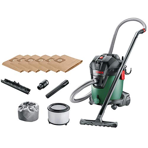 Bosch Home and Garden Nass- und Trockensauger AdvancedVac 20 inkl. Bosch 5x Papierfilterbeutel für Advanced 20 (1200 Watt, 20 Liter Behältervolumen, in Karton)