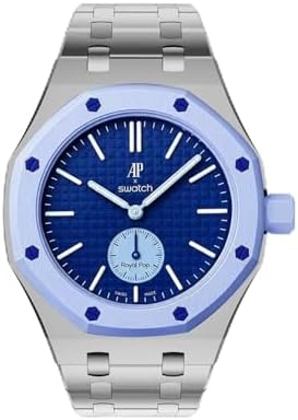 Bracelet Compatible avec Swatch Royal Pop, Bracelet de Montre Monobloc en Acier Inoxydable, Etanche et Résistant aux Rayures.