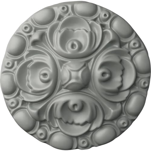Ekena Millwork ROS05X05NO Norfolk Round Rosette, 5"OD x 1"P, Primed