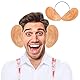 WLLHYF Riesige Ohren übergroße Jumbo Fake Ohren Halloween Cosplay Party Requisiten Schweineohren Stirnband Kostüm Zubehör Erwachsene Kinder