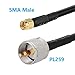 WIZACE 10 ft SMA Male to PL259 UHF S-MR240 Extension Cable (50 Ohm), Pure Copper Coaxial Cables for RF Applications,Antenna Analyzer,Handheld HAM & CB Radio,SWR Meter,Dummy Load