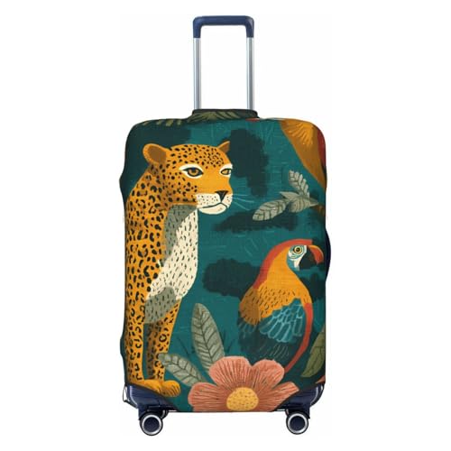 Forests And Animals Elastic Travel Luggage Cover, Washable Spandex Suitcase Protector, Anti-Scratch Fits 18-32 Inch