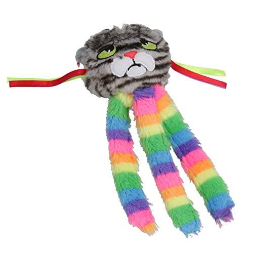 Juguete Moody Moggy Rainbow interactivo para gatos con hierba gatera y diseño multicolor 4