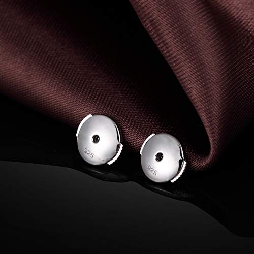 Earring Backs Replacement Locking Earring Backs for Studs 925 Sterling Silver Earring Backs Earring Lifters Back Hypoallergenic Post Earring Backs White Gold Earring Back for Droopy Ears by Miaofu - Image 3