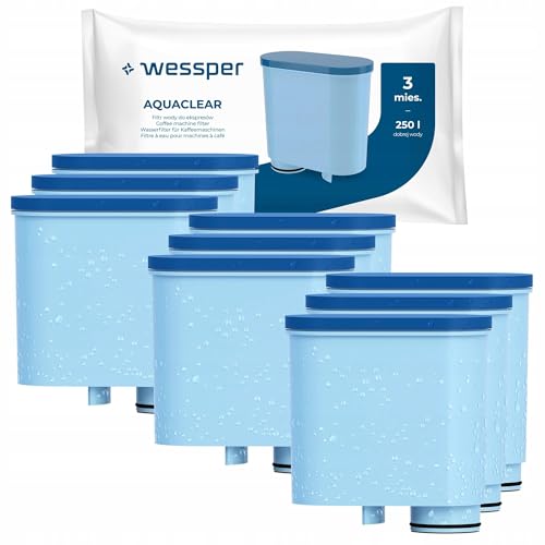 Wessper Filtro de Agua Cafetera Automática, Filtro con Carbón Activo, Compatible con Cafetera Saeco y Philips que Utilizan los Filtros CA6903/00 y CA6903/10 – 9 Unitades