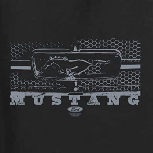 Wild Bobby Vintage Ford Mustang Silver Honeycomb Grill Distressed Cars and Trucks Unisex Crewneck Graphic Sweatshirt2
