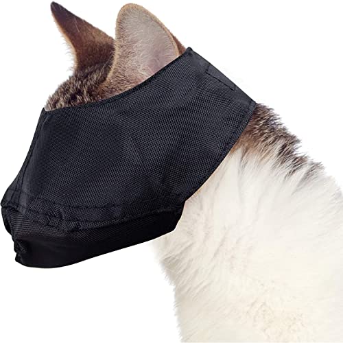 Cat Muzzle: Size Choice or 3 Pack (SMALL, MEDIUM or LARGE) BLACK, by Downtown Pet Supply