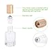 MUB Roller Bottle-3ml/0.1OZ Mini Square Glass Essential Roller Bottles with Stainless Steel Roller Balls for Perfumes and Lip Balms With 2 Sliver Funnels,Christmas Day Gift (pack of 10)