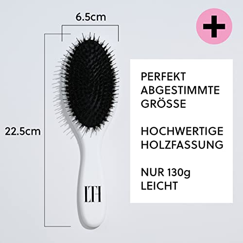 Cepillo para extensiones de madera noble con cerdas mixtas premium 3