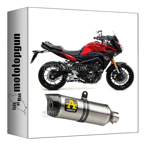 Pot echappement Arrow 71812AK Thunder en alu avec embout carby pour Yamaha MT09 Tracer