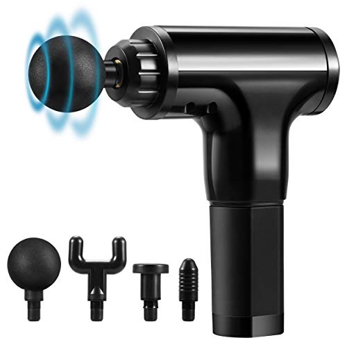 Preisvergleich Produktbild Home Massage Gun Muscle Massager Massagegerät Handmassagegerät Kabelloses Wiederaufladbar mit 6 Massageköpfen, Körper Entspannen -amq-292