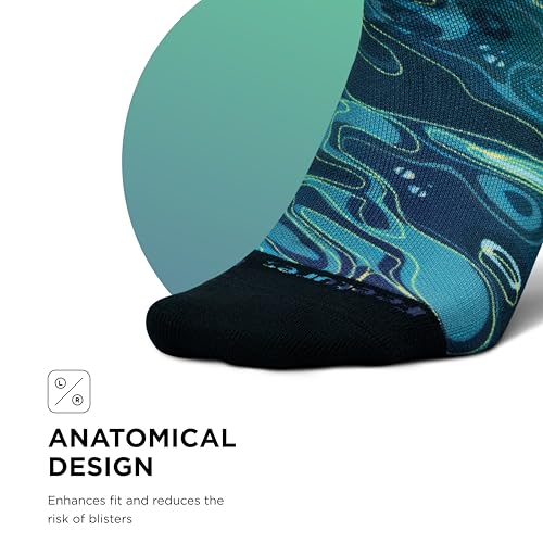 Image of Feetures Elite Light Cushion No Show Tab Sock Wave
