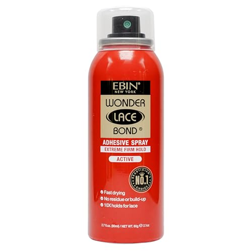 Image of EBIN NEW YORK Wonder Lace Bond Adhesive Spray - Extreme Firm Hold 2.7oz / 80ml| Active Use, Fast Drying, No Residue, No Build-up, All-day Powerful Hold, Easy Daily Wig Install