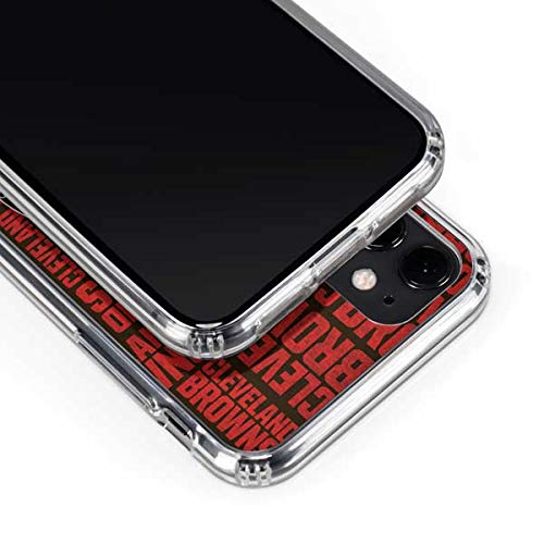 Skinit Clear Phone Case Compatible with iPhone 11 - Officially Licensed NFL Cleveland Browns - Blast Design