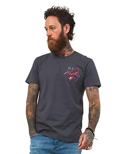 Joe Browns Camiseta con Estampado gráfico de escorpión Camisa, Gris, XL para Hombre Cover