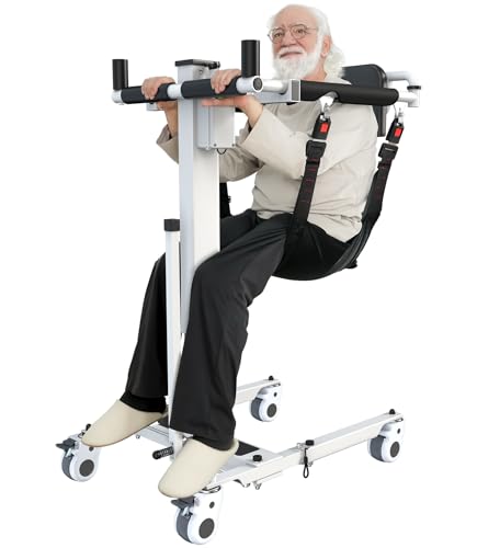 VOCIC Electric Transfer Lift, Foldable Patient Lift Transfer Chair, Lift Assist Devices for Seniors, Transfer Lift for Home Car, AY06