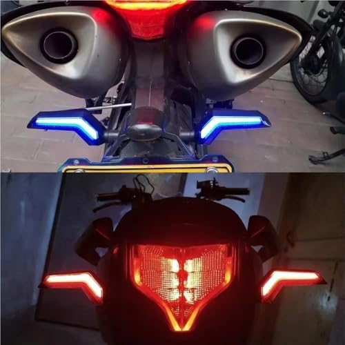 Trasero parada luz 12V con intermitentes dinámicos para motocicletas 6