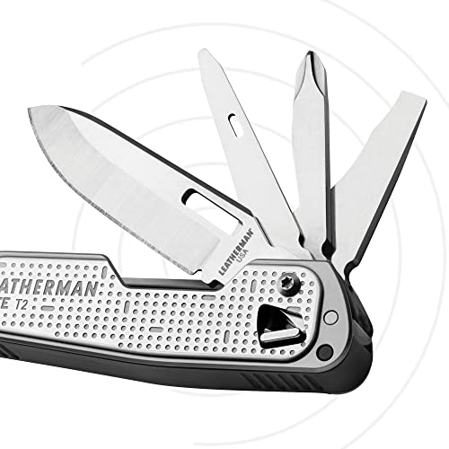 Leatherman Free T2 Multi-Tool - 8-in-1 met Mes, Garaaf en Schroevendraaiers - Magnetische Opening, Lichtgewicht, Minder dan 100g - RVS - Afbeelding 4