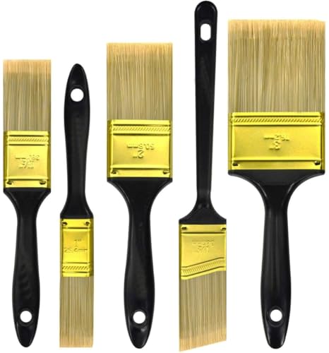 Great Andrew Paint Brushes, Pack of 5, Multipurpose ( ), Brush Set for Furniture, Fences and Wall Trim