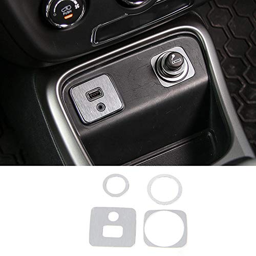 AutOcean Aluminum alloy USB Jack Cigarette Lighter Trim Cover Sheet For Jeep  Compass 2017 : Amazon.co.uk: Automotive