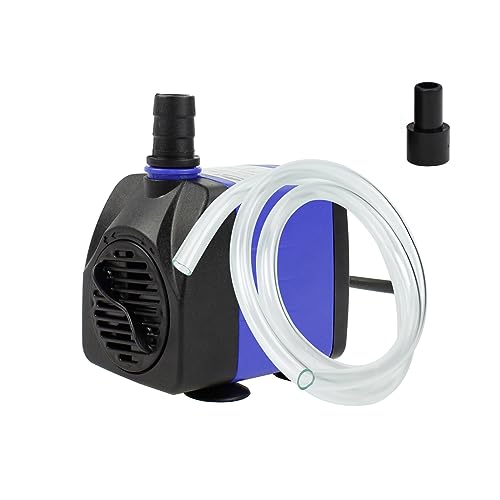 Image of AQUANEAT Small Fountain Pump, 265 GPH Submersible Water Pump with 3.3 ft Tubing, for Aquarium Fish Tank, Pet Water Fountain, Hydroponics, Pond Waterfall Filter Pump