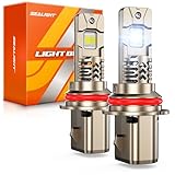 SEALIGHT 9007 LED Light Bulb, 50,000LM 1000% Brighter HB5 LED Bulbs, Real Mini Size 6500K Cool White IP68 Waterproof, Plug and Play, Pack of 2