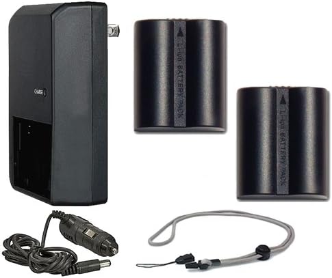 (2) VIVITAR CGA-S006 Rechargeable Li-ion Batteries + Mini Battery Charger + Strap Compatible with Panasonic Lumix DMC-FZ7, FZ8, FZ18, FZ28, FZ35 & FZ38 Digital Cameras
