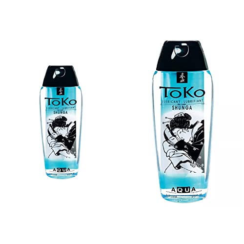 TOKO Shunga Aqua Lubricante, Transparente - 165 ml & Shunga Toko Lubricante, Aroma de Frutos Exóticos, Transparente - 165 ml
