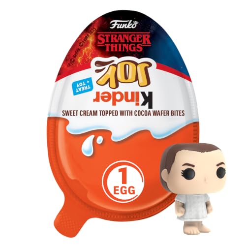 Kinder Joy Egg, Sweet Cream with Crispy Wafer Bites Treat and Surprise Stranger Things Toy Inside, 0.7 oz