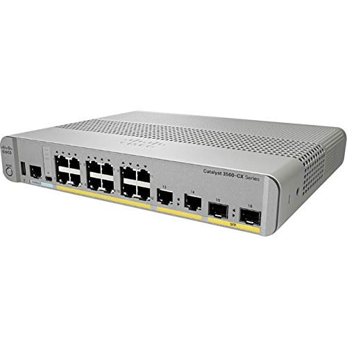 Cisco WS-C3560CX-8PC-S Catalyst 3560X 8-Port PoE 2x1G Uplinks IP Base Switch (Renewed)