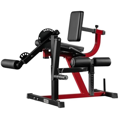 GMWD Leg Extension and Curl Machine, Lower Body Special Leg Machine, Adjustable Leg Exercise Bench with Plate Loaded, Leg Rotary Extension for Thigh, Home Gym Weight Machine Cover