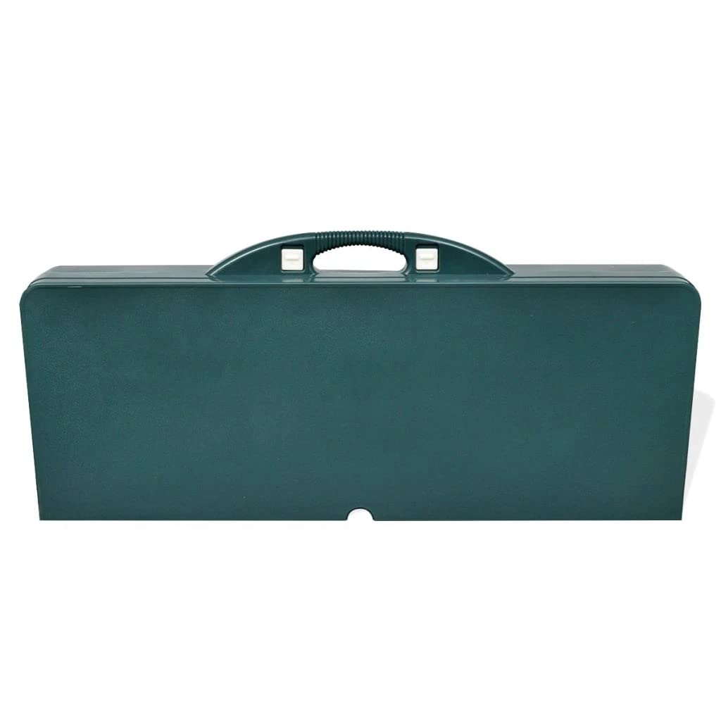 vidaXL Ensemble de Table Pliable de Camping avec 4 Tabourets, Meuble à Manger, Mobilier de Jardin Cuisine Patio Pique-Nique, Aluminium