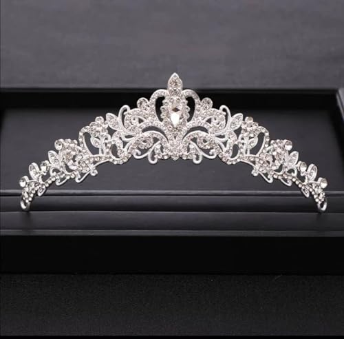 Image of RENESMEE Queen Crown of Silver Crystal Tiara Crowns for Bridal Women Girls Wreath Headpiece Princess Elegant Crown Bridal Wedding Prom Birthday Party Headbands for Women Hair Accessories