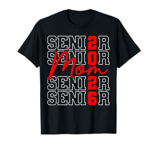 Retro Senior Mom 2026 Graduation Family Class Of 2026 T-Shirt