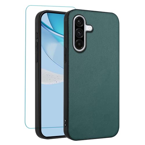 Coque en cuir TPU souple pour Samsung A17 protection haut de gamme verte