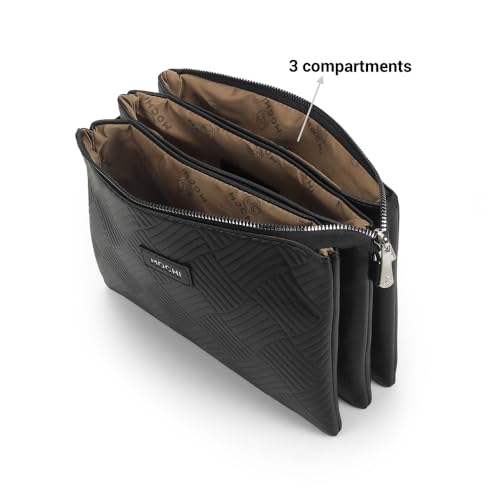 Image of Mochi Women Casual Pu Soft Body Zipper Closure Solid Sling Bag With 2 Pocket And 1 Compartments