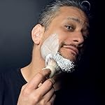 Luxury Shaving Brush for Men by VIKINGS BLADE, Ultra Heavy Acrylic & 316L Steel Handle, Super Strong Knot Backbone, Minimal Shedding, Fast Lather, Extremely Smooth & Plush on Skin (White Knight) - Image 5