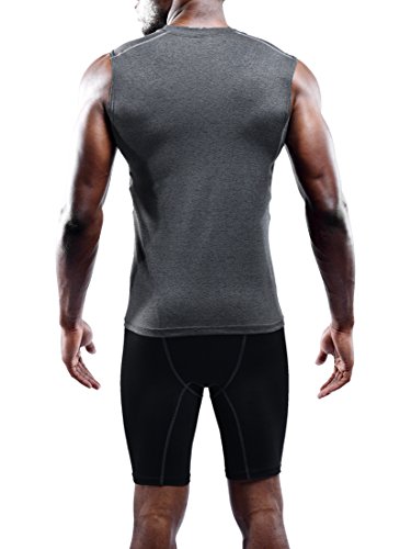 Image of NELEUS Men's 3 Pack Dry Fit Y-Back Muscle Tank Workout Gym Shirt