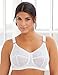 Glamorise Women's Plus-Size Comfort Lift Classic Lace Support Bra, White, 46G