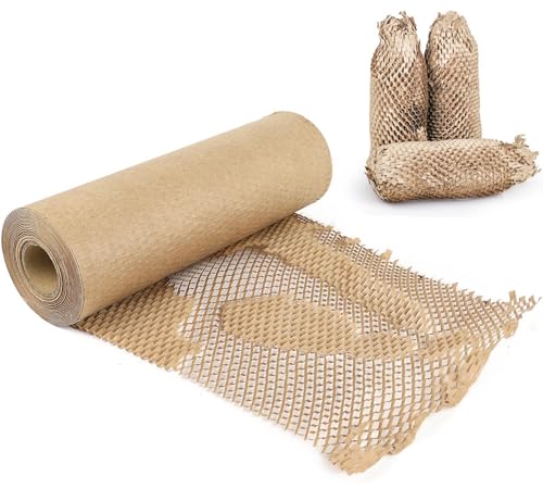 BOMEI PACK 30cmx50m Honigwaben Verpackungspapier -Braunes...