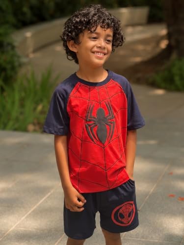 Image of Nap Chief Kids Cotton Official Marvel Superhero's Printed Co ord Sets for Boys & Girls, T Shirt and Shorts for Casual Wear