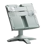 Foldable Book Stand Angles Height Adjustable Holder with Clear Page Clips for Music Scores, Cook Recipe, Tablet Cook Holder