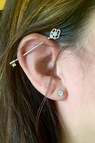 QWALIT Industrial Piercing Jewelry - Industrial Earrings for Women & Men, 16g & 14g, Surgical Stainless Steel Barbell & Bar Piercing4