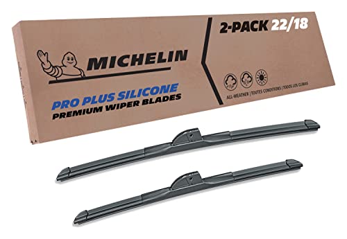 Michelin 40-2218SPBA Pro Plus Silicone Twin Pack 22 & 18 inch Wiper Blade Fits Select Chevrolet, GMC, Cadillac, Mazda, Infiniti, Honda, Lexus, BMW, Acura, Hyundai, Model Years (2 Pack)