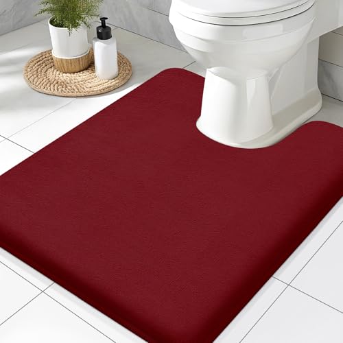Smiry Memory Foam Toilet Rugs 24x20, Extra Soft Absorbent Bathroom Rugs