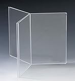 Clear Acrylic 6 Panel Table Tent Displays 5 x 7-Inch Graphics - Sold in Sets of 3