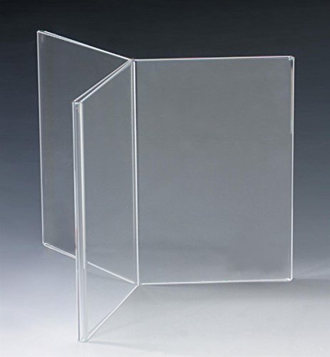 Clear Acrylic 6 Panel Table Tent Displays 5 x 7-Inch Graphics - Sold in Sets of 3