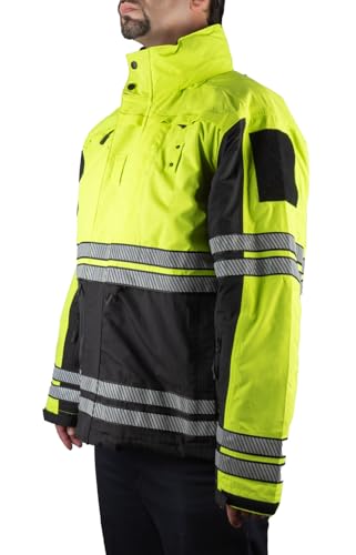 Men's Hi-Vis Heavy Duty Parka - Lancer Work Utility & Safety Jacket